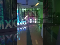 P3.91-7.82mm Transparent Led Display Screen 6000 Nits Aluminium Schrank